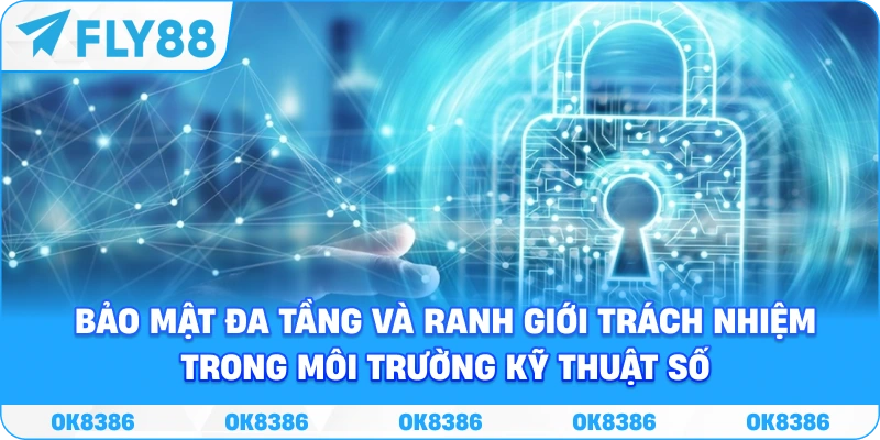 Đồ họa mô tả sự bảo mật đa tầng và ranh giới trách nhiệm trong môi trường kỹ thuật số